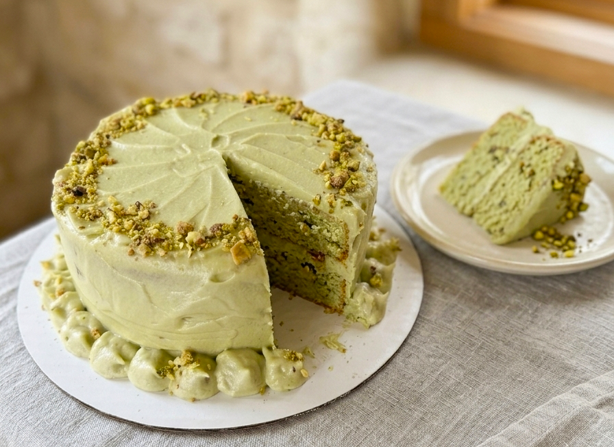Pistachio Cake Full View